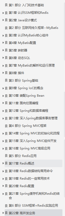 Alibaba internally produced JavaEE development manual (MVC+ Spring+MyBatis) and Redis