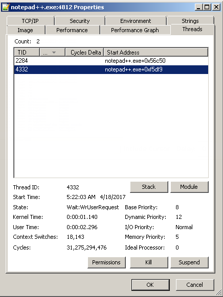 Detailed Process Information