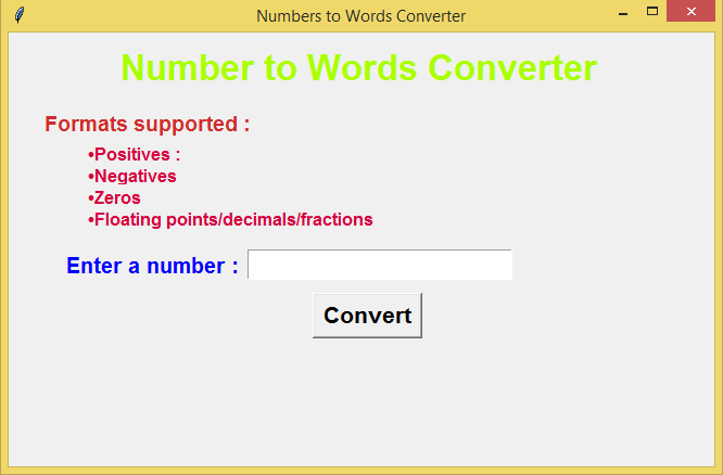 python趣味编程-使用 Tkinter 的数字到单词转换器