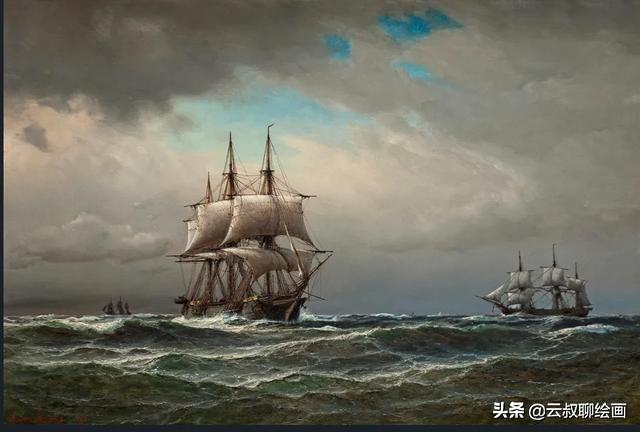 海洋主题绘画气势恢宏丹麦海景画家海洋主题绘画作品欣赏