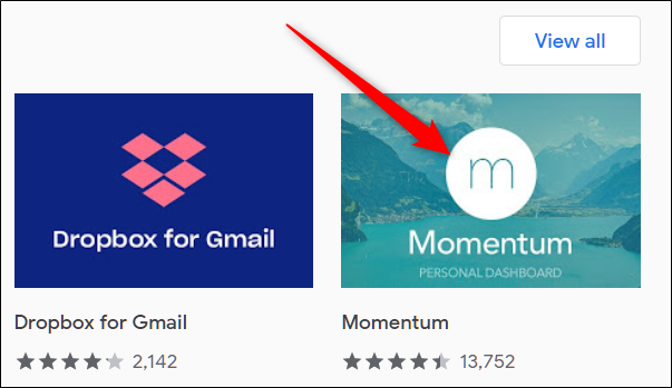 Find an extension and click on its image