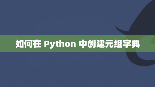 如何在 Python 中创建元组字典