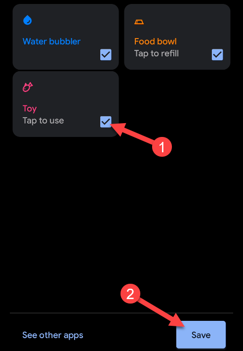 select cat control buttons