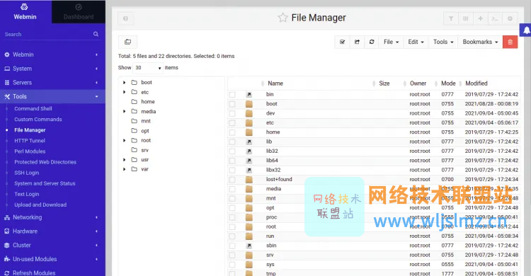 Webmin 文件管理器