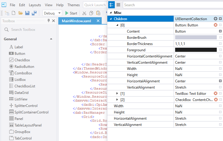 DevExpress WPF 属性网格组件图集