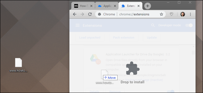 Drag and drop the CRX file to the Extensions page.