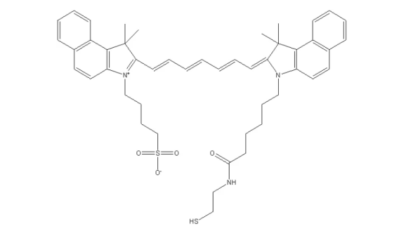 吲哚菁绿-巯基,ICG-SH,科研级别试剂，吲哚菁绿可用于测定心输出量、肝脏功能、肝血流量,和对于眼科血管造影术。