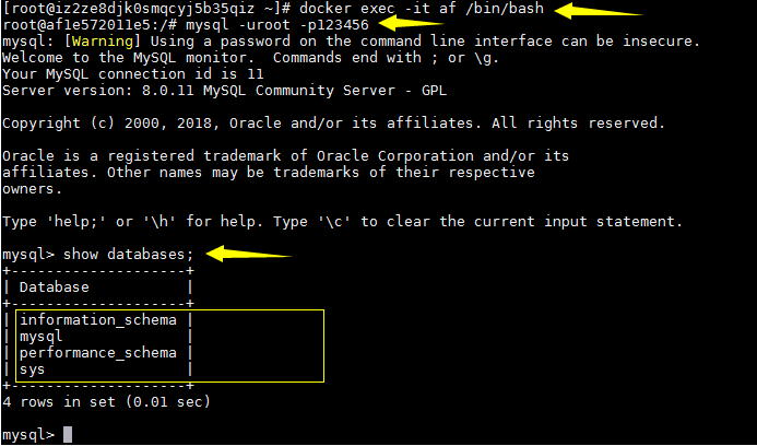 在Docker中安装Mysql