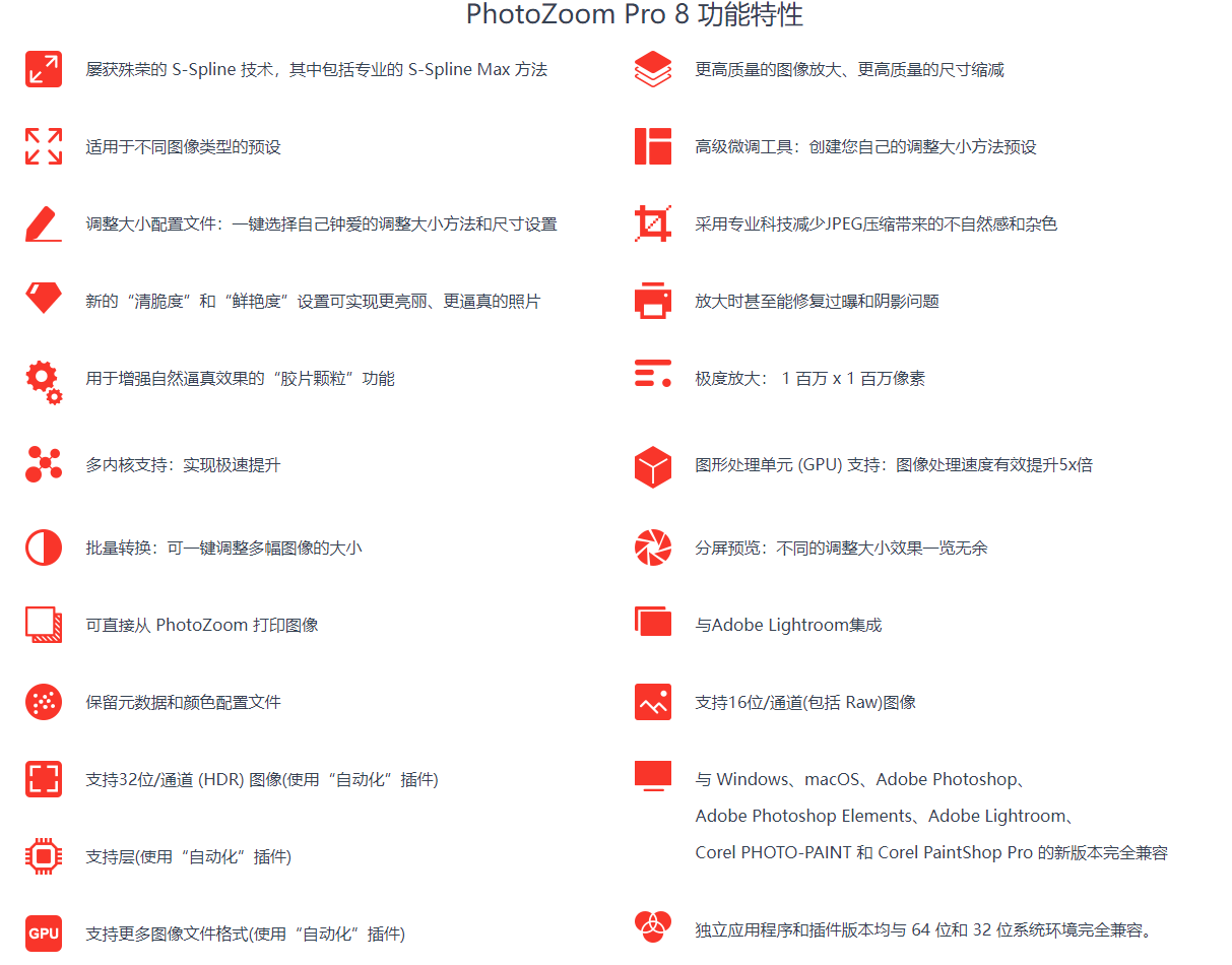 PhotoZoom Pro8全新版本功能介绍及系统要求