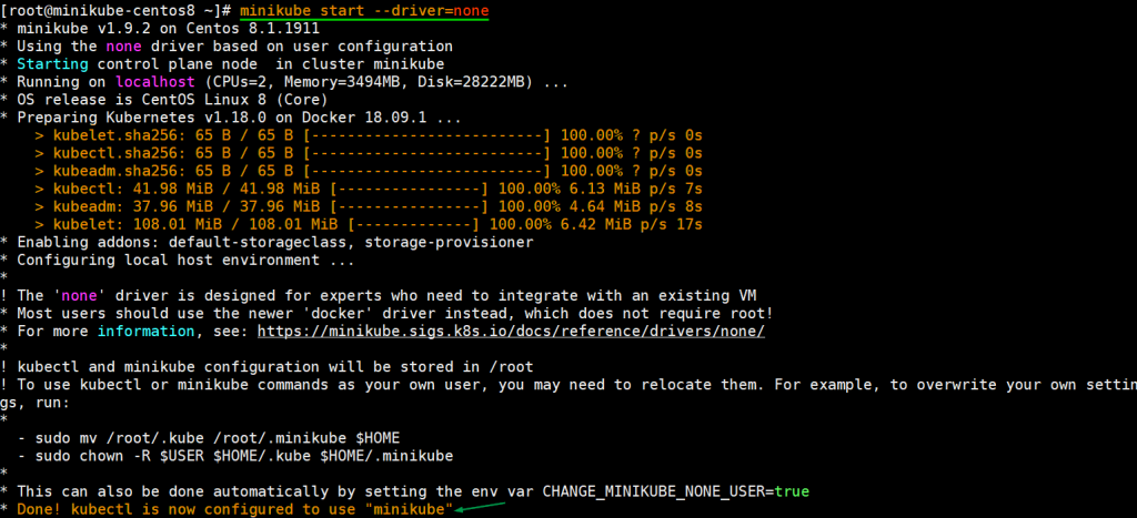 minikube-start-centos8