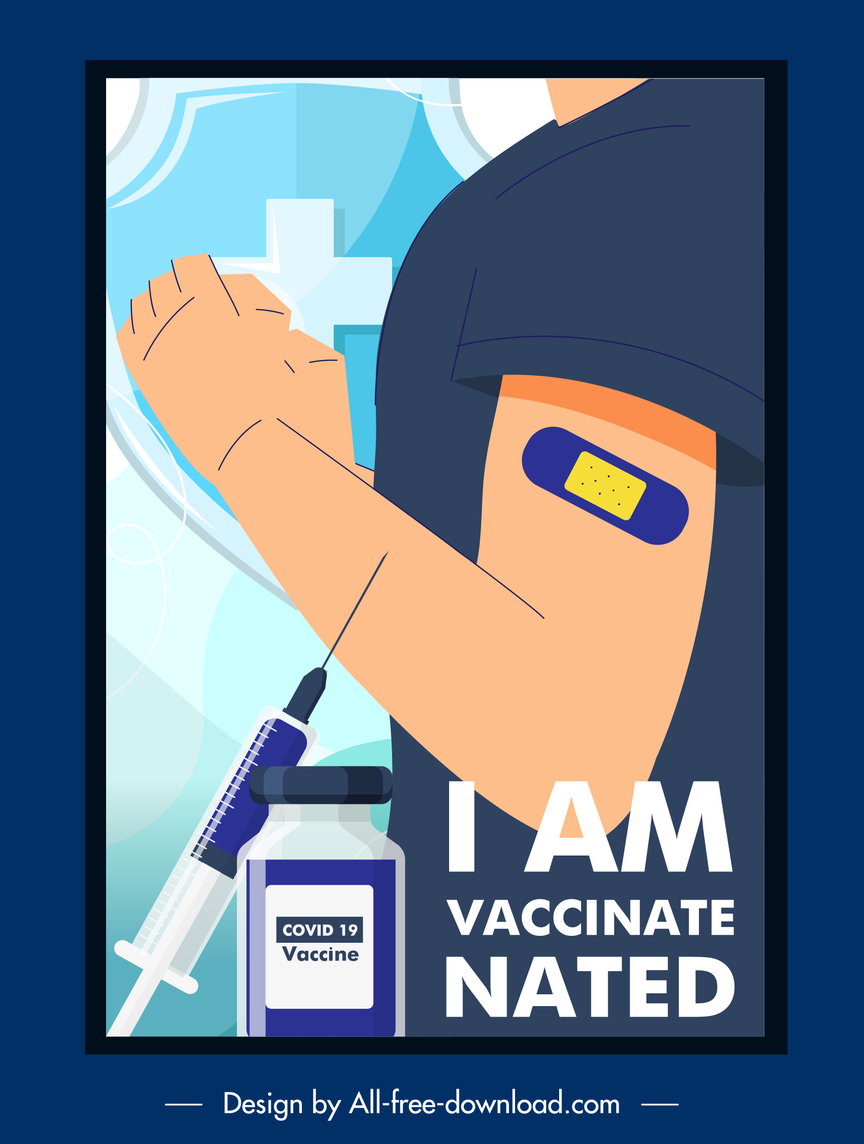 打疫苗海报素材图片