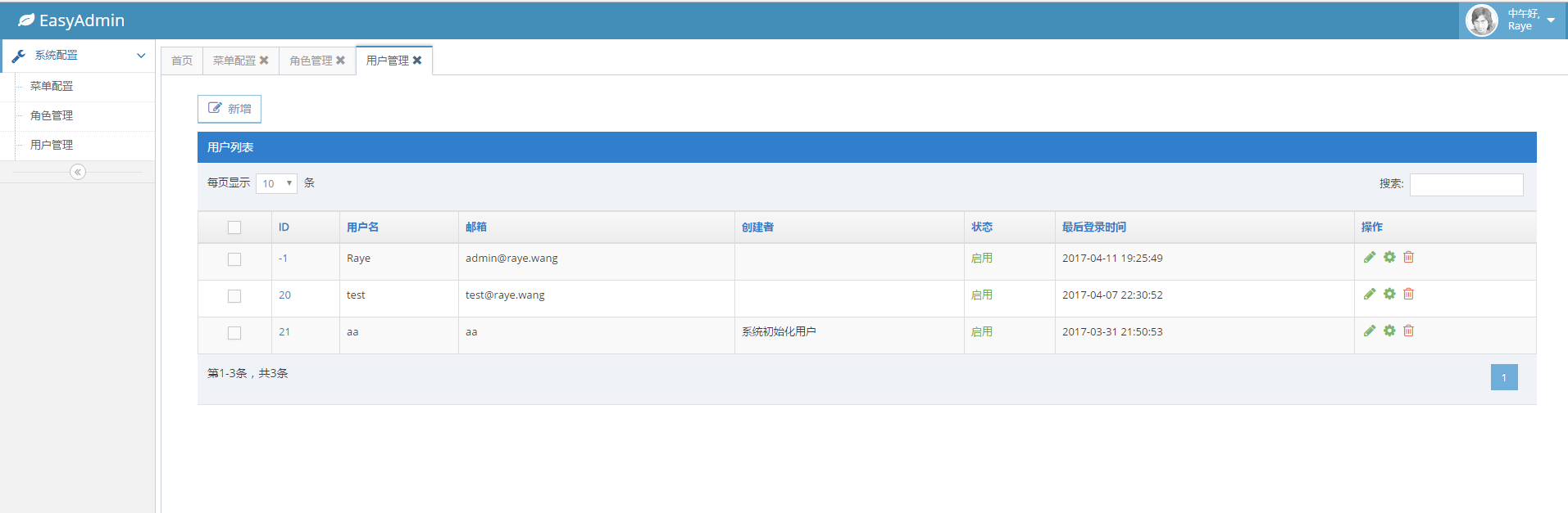 spring admin mysql_easyadmin: 简易的java后台管理框架，基于SpringBoot+FreeMark+ace admin+mysql...