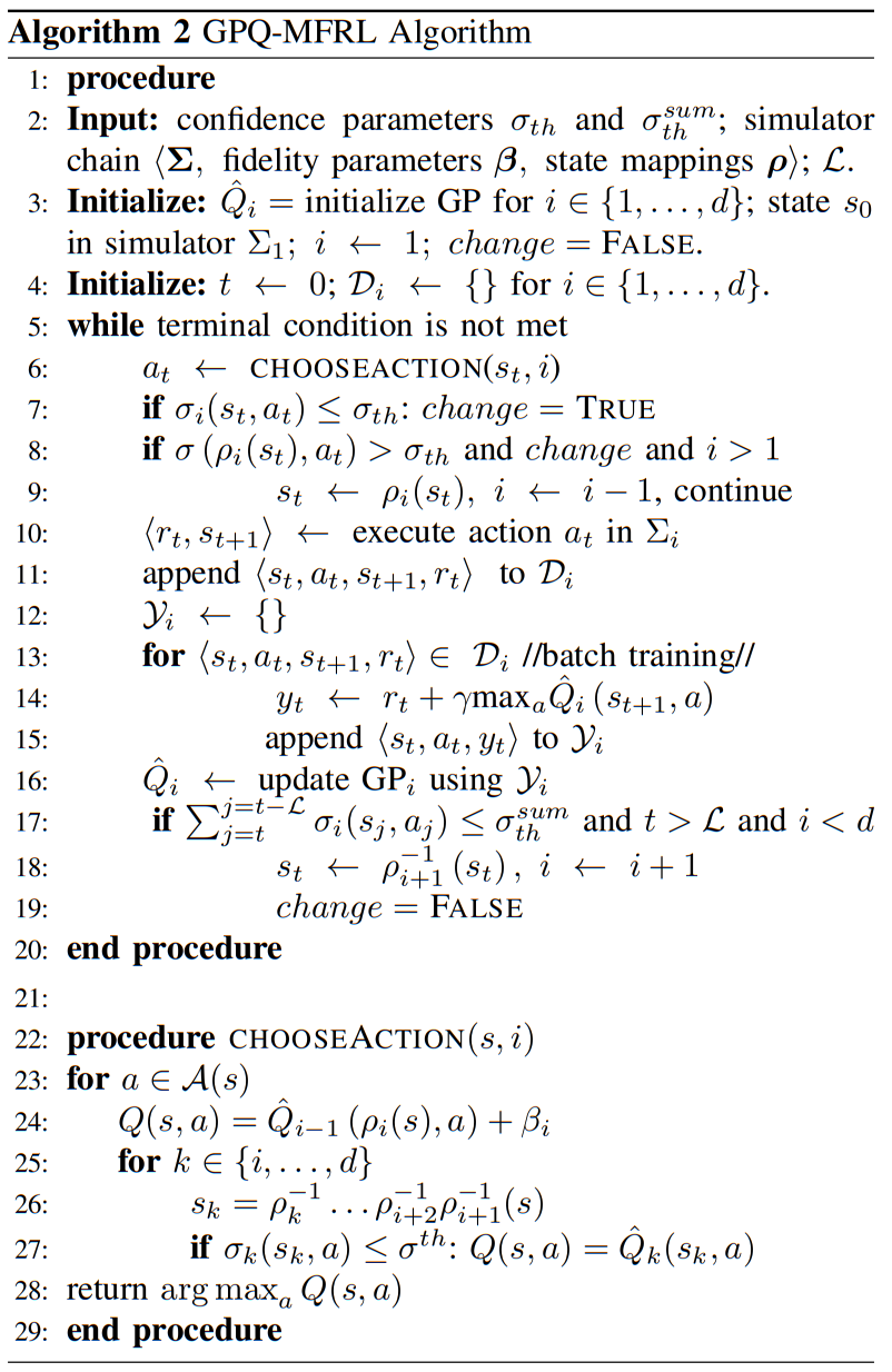 用 Gaussian Process 建模 state-action 空间相关性，加速 Multi-Fidelity RL