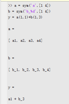 matlab syms command