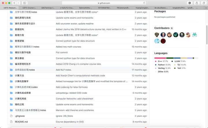 我在 GitHub 上读清华