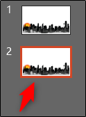 select duplicated slide