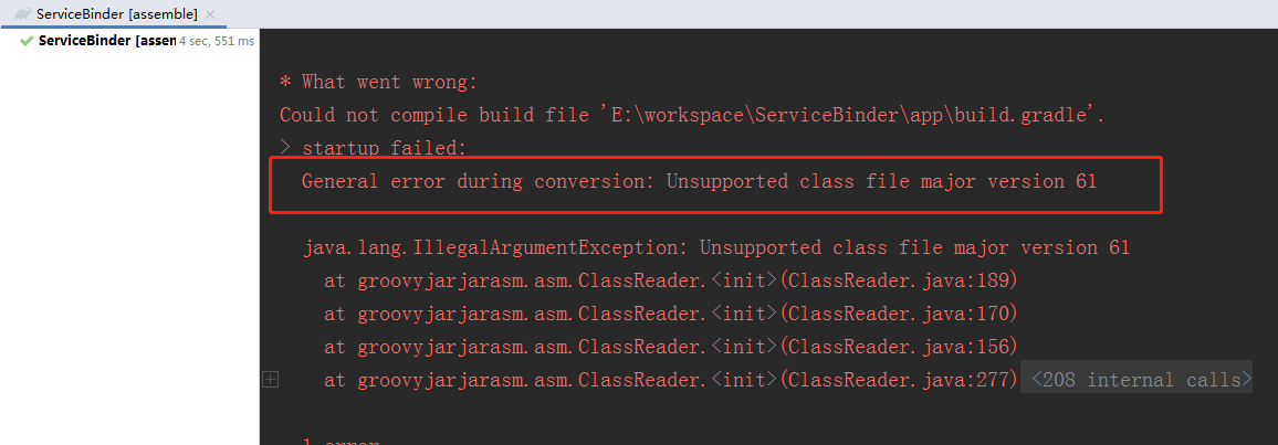 Androidstudio编译报错`General Error During Conversion: Unsupported Class File  Major Version 61`_Itbird01的博客-Csdn博客