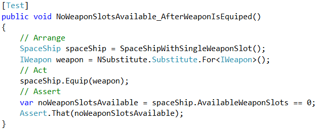 Test with NSubstitute based dummy object