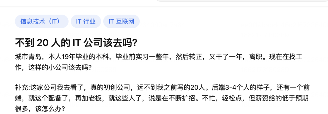 去了一家不到 20 人的 IT 公司后，真的是大开眼界。。。