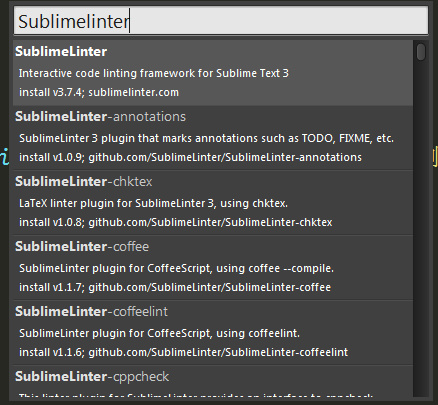 SublimeLinter