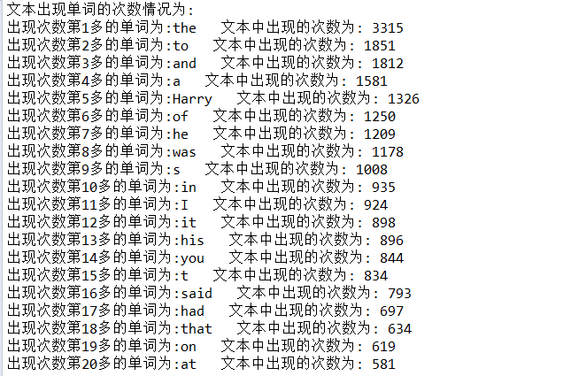 JAVA读取文件单词出现次数_用javaIO流读取文本中英文字母和英文单词的出现次数及频率...