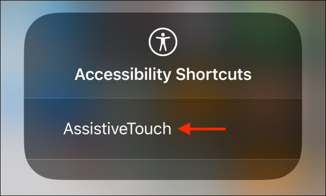 Tap on AssistiveTouch from Control Center