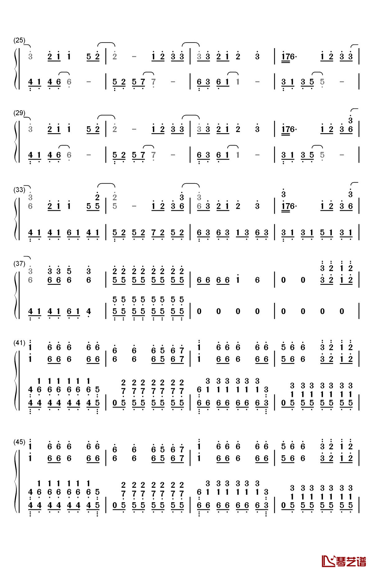 sugar数字简谱图片