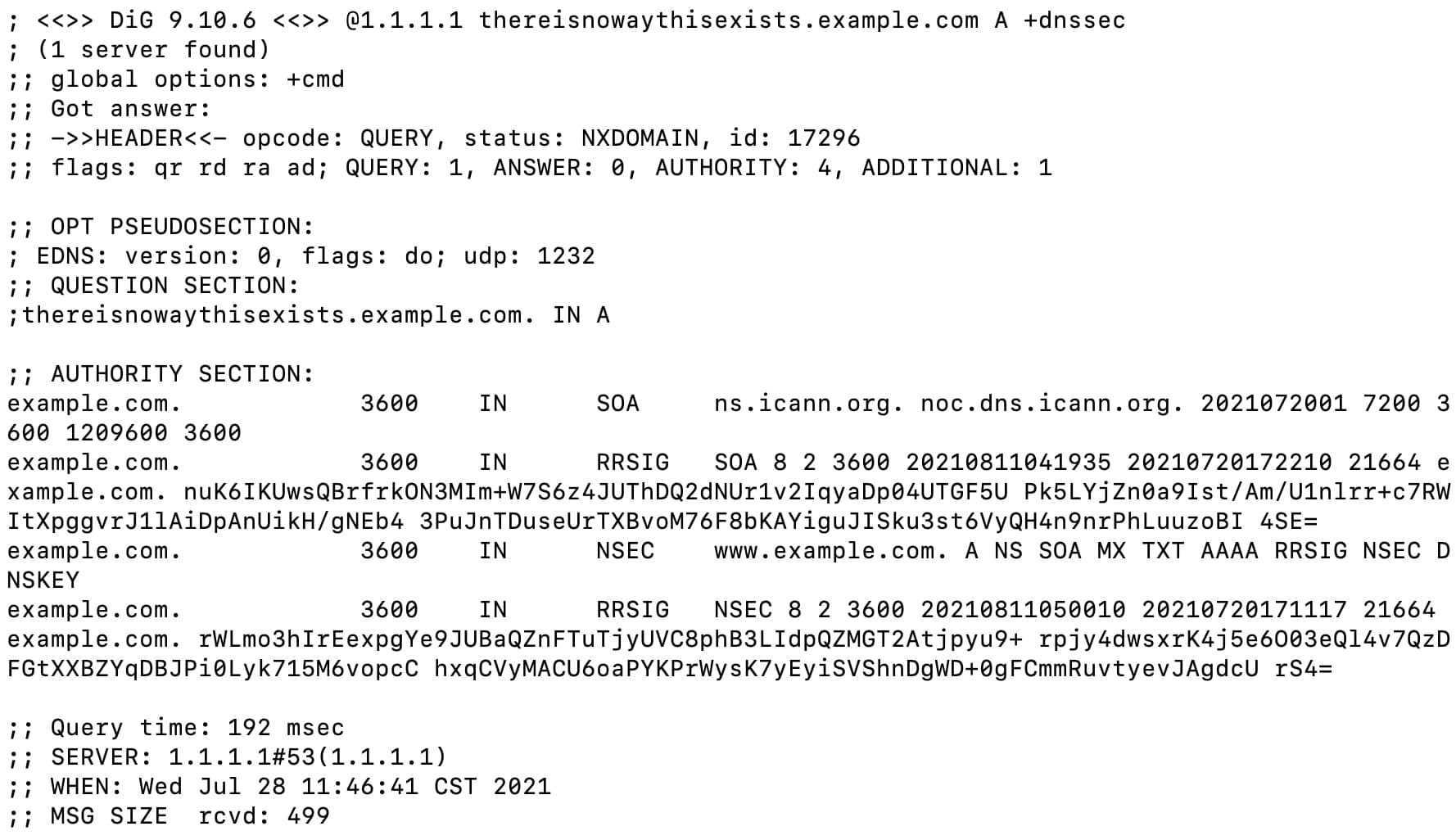 DNSSEC NSEC