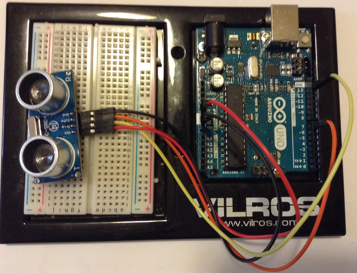 Now Connect Ultrasonic Sensor to the Microcontroller