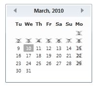 浅谈WPF中的Calendar日历控件