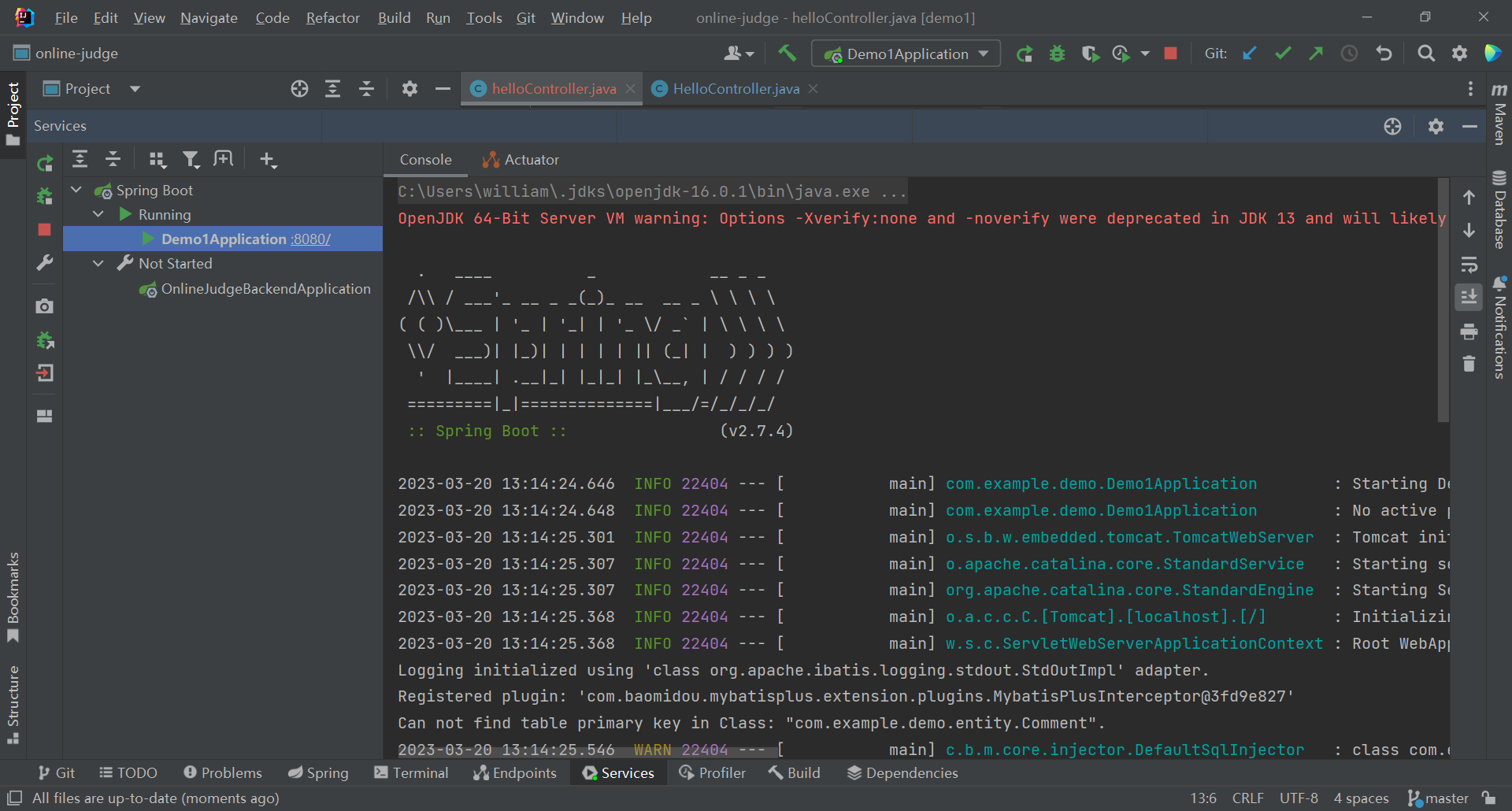 idea启动springboot时报错Exception in thread “main“ java.lang