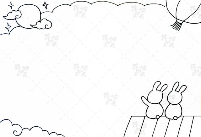 学画简单又漂亮的中秋节手抄报,含内容文字.