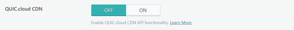 在 LSCache for WordPress 上打开 QUIC.cloud CDN。