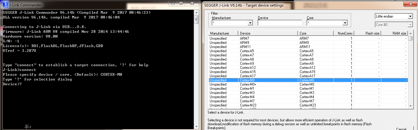Jlink Segger工具软件的应用（如何连接）