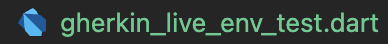 Gherkin feature test config that loads the live config value file.