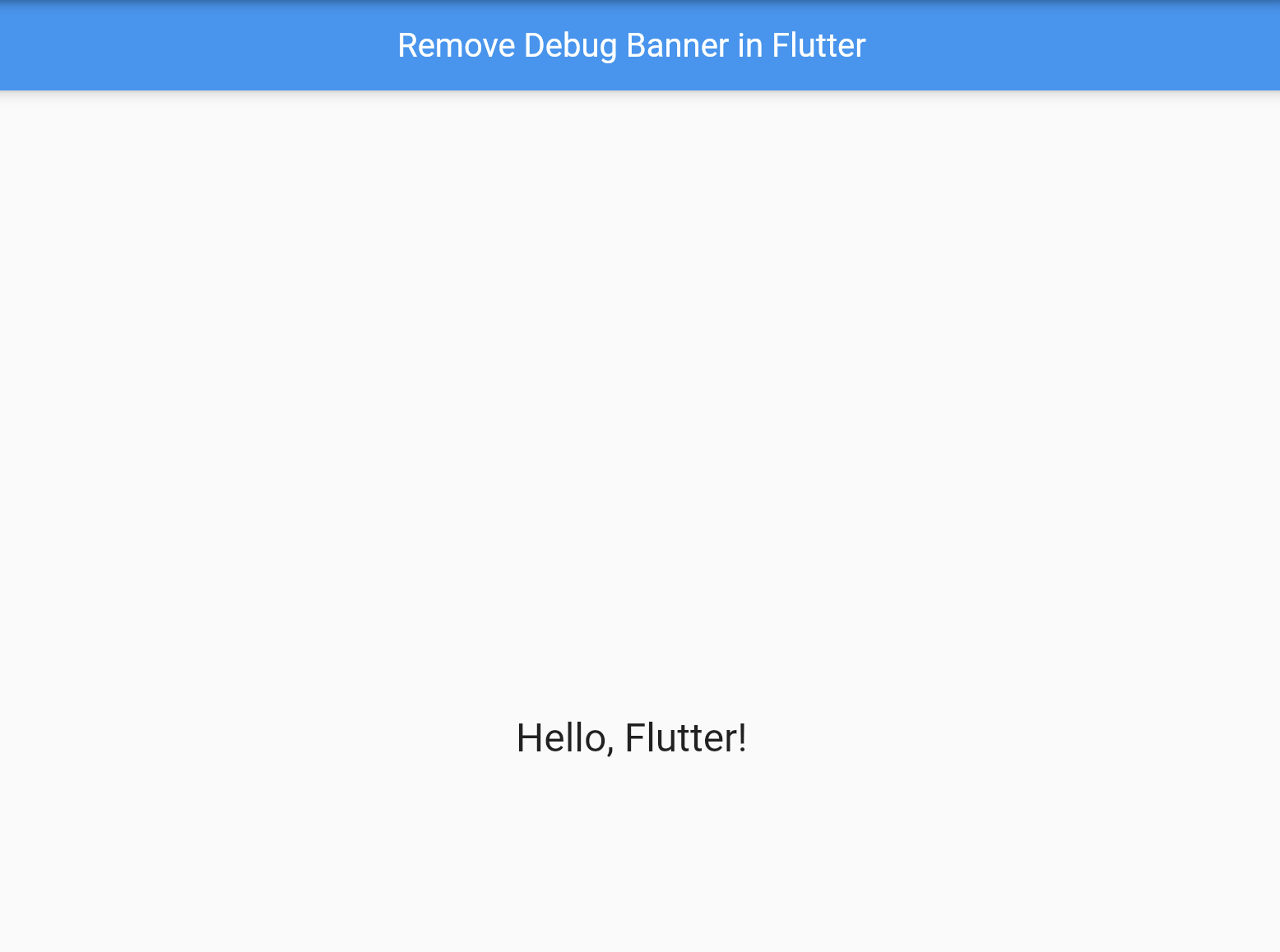 【Flutter】如何移除 Flutter 右上角的 DEBUG 标识