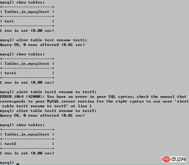 php命令行模式操作mysqlmysql常用基礎操作語法二對錶的增刪改操作