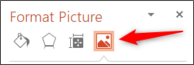 Click the Image icon in the "Format Picture" pane.