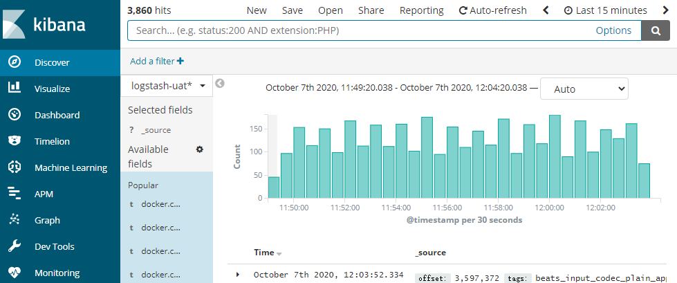 Kibana 界面