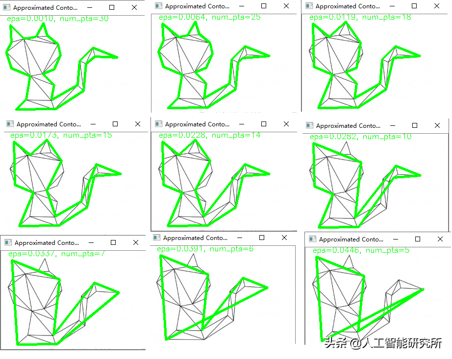 python代码实现OpenCV 轮廓近似原理