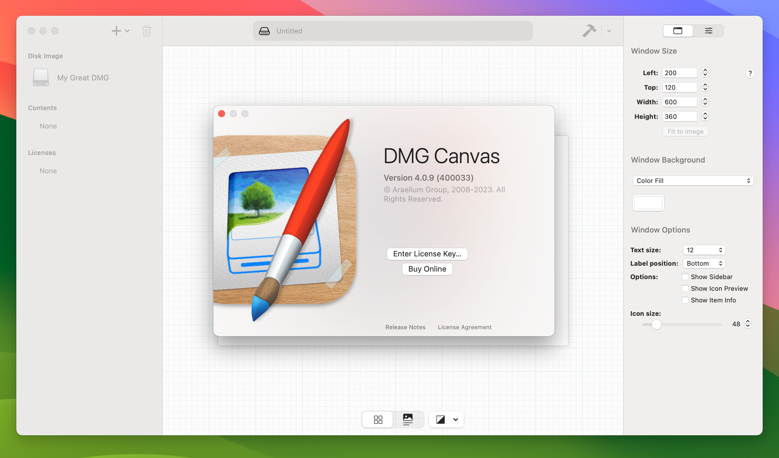 DMG Canvas for Mac v4.0.9 - DMG镜像制作软件