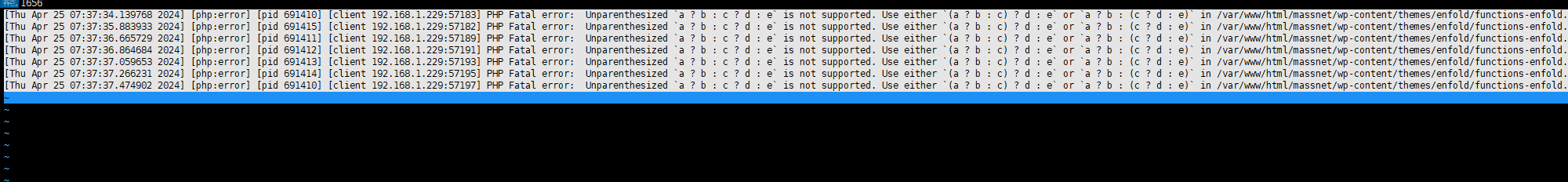 PHP 错误 Unparenthesized `a ? b : c ? d : e` is not supported