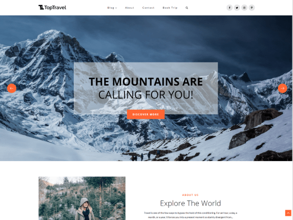 WordPress旅行博客主题:Top Travel