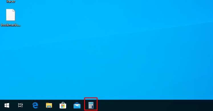 from the taskbar, the taskbar should contain the taskbar icon of