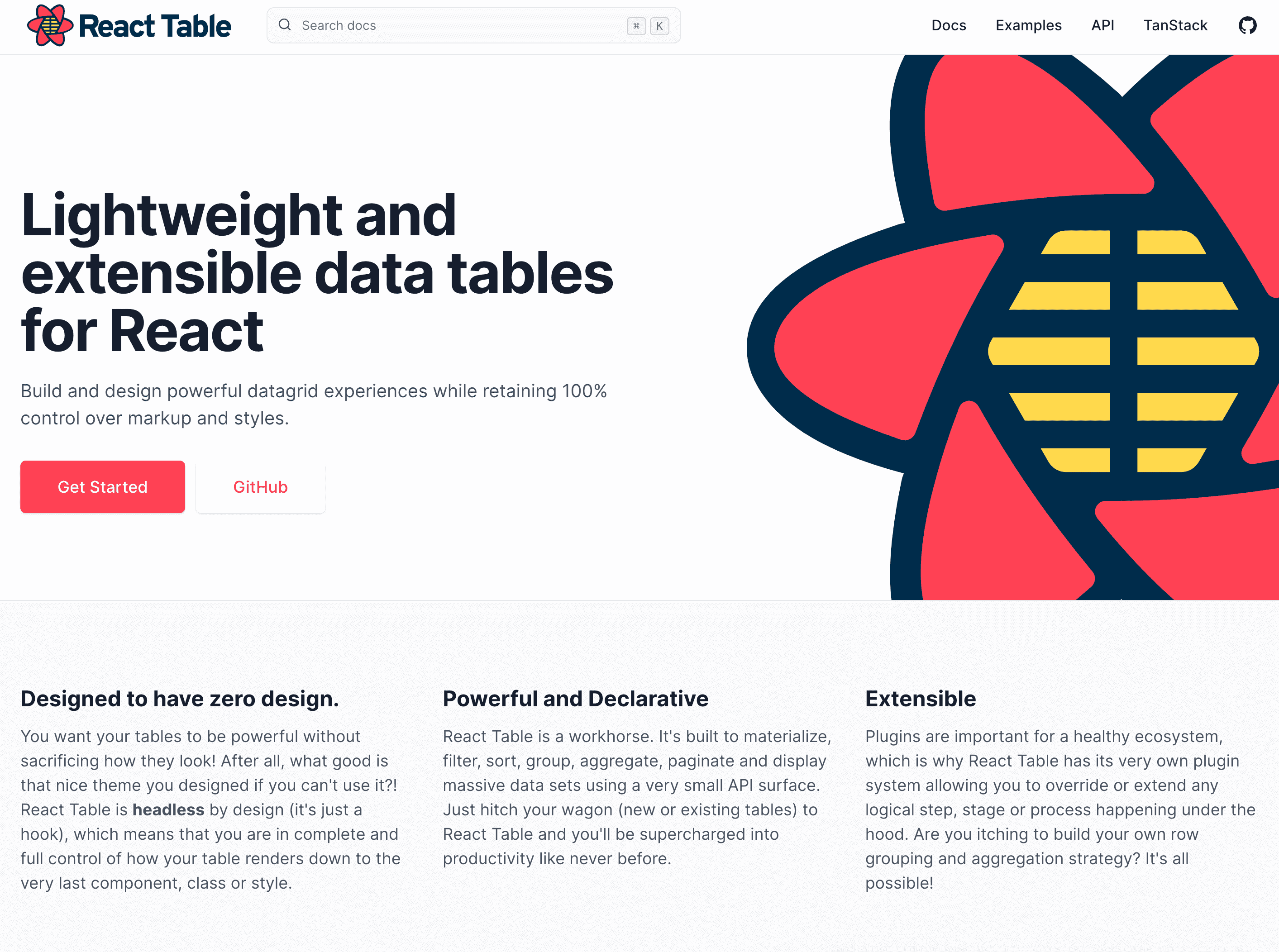 React Table首页