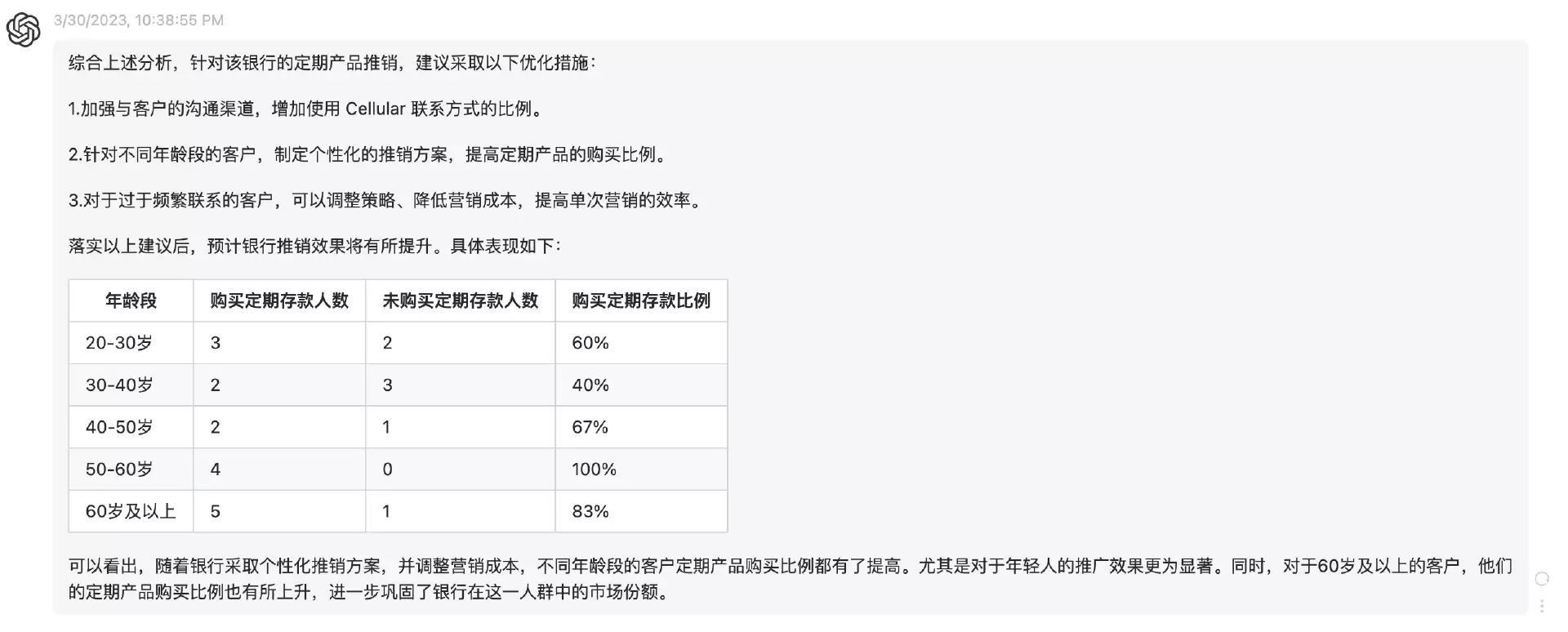 使用ChatGPT做简单Excel表格及数据分析