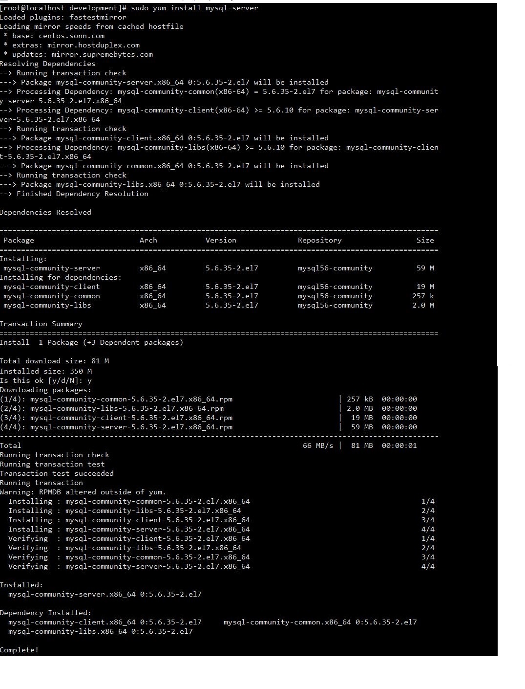 CentOS7下安装Mysql失败经历 CentOS7使用yum安装和卸载Mysql过程