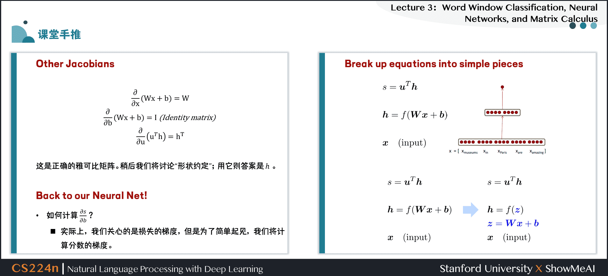 Other Jacobians，Back to our Neural Net!，Break up equations into simple pieces