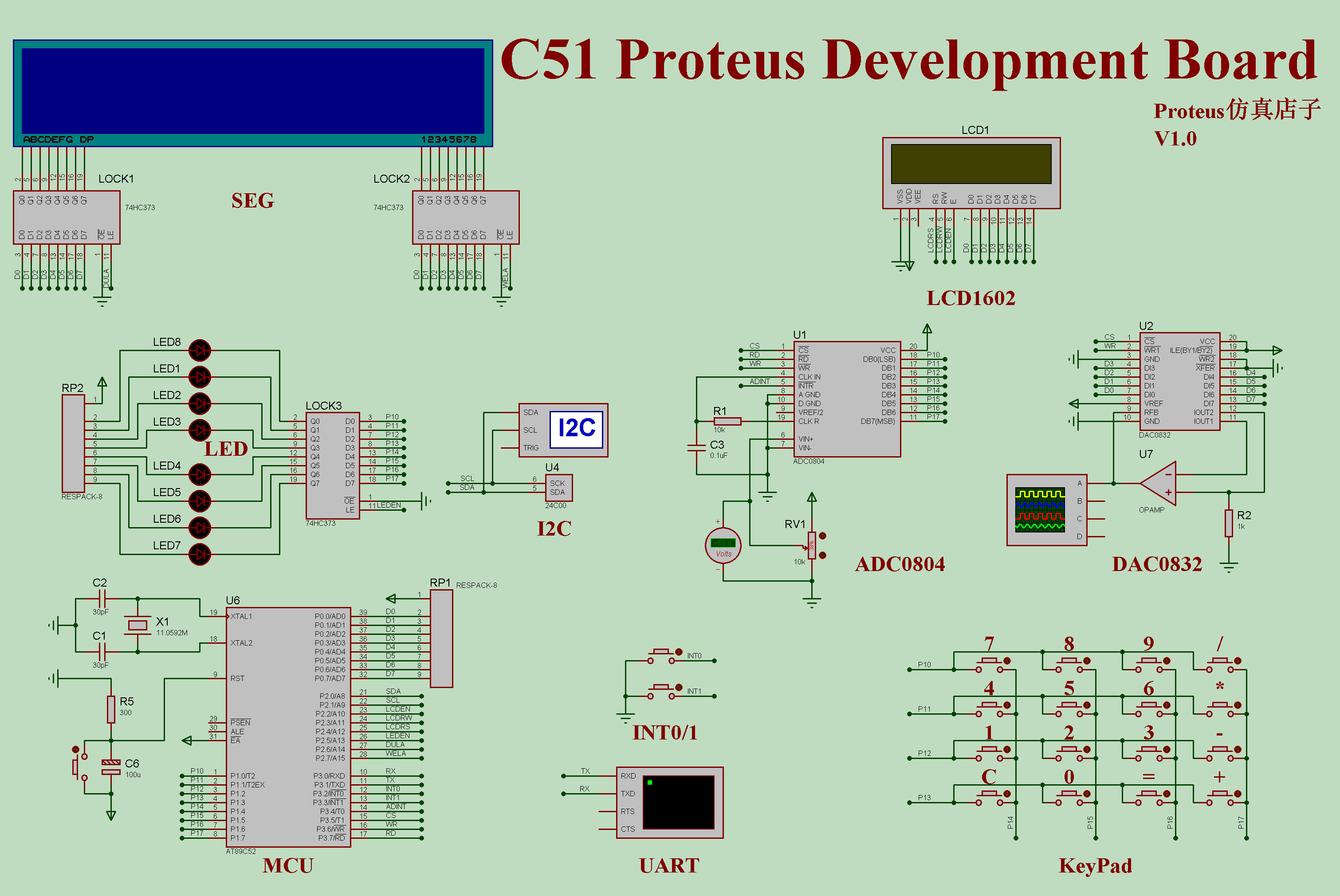 C51 Proteus仿真板_c51仿真软件-CSDN博客