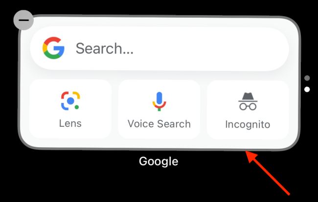 Tap on a widget to customize it